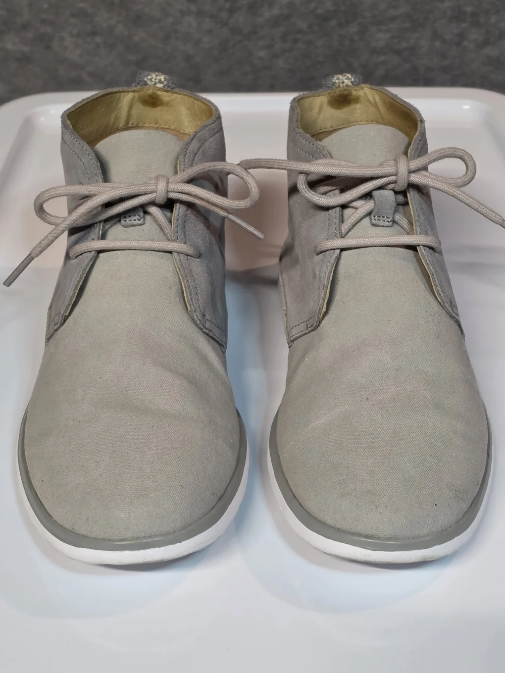UGG Freaman Canvas Chukka Boots in Gray